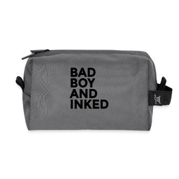 Bad Boy And Inked - Recycled Toiletry Zip Bag - anthracite - Front