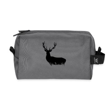 Deer - Hirsch - Recycelte Kulturtasche - Anthrazit - Vorne