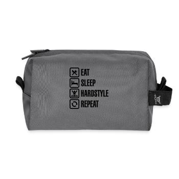 Eat Sleep hardstyle Repeat - Recycled Toiletry Zip Bag - anthracite - Front