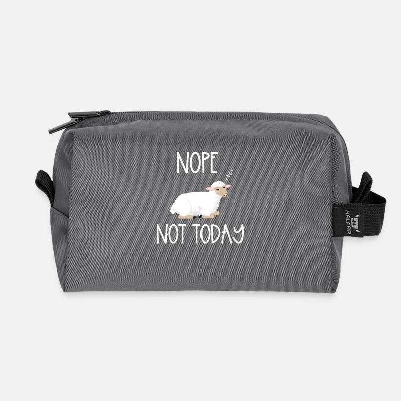 Nope not today sheep - Recycelte Kulturtasche - Anthrazit