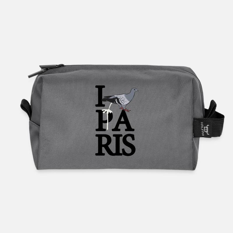 I pigeon Paris - Recycled Toiletry Zip Bag - anthracite