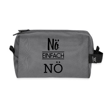 Nö einfach Nö - Recycelte Kulturtasche - Anthrazit - Vorne