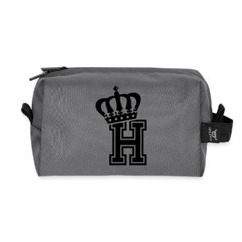 Buchstabe H - Recycelte Kulturtasche - Anthrazit - Vorne