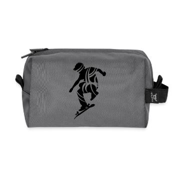 Skateboarder - Trousse de toilette en tissu recyclé - anthracite - Devant