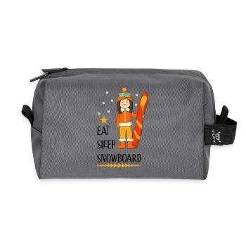 snowboard - Trousse de toilette en tissu recyclé - anthracite - Devant