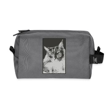 Maine Coon Relax - Recycelte Kulturtasche - Anthrazit - Vorne
