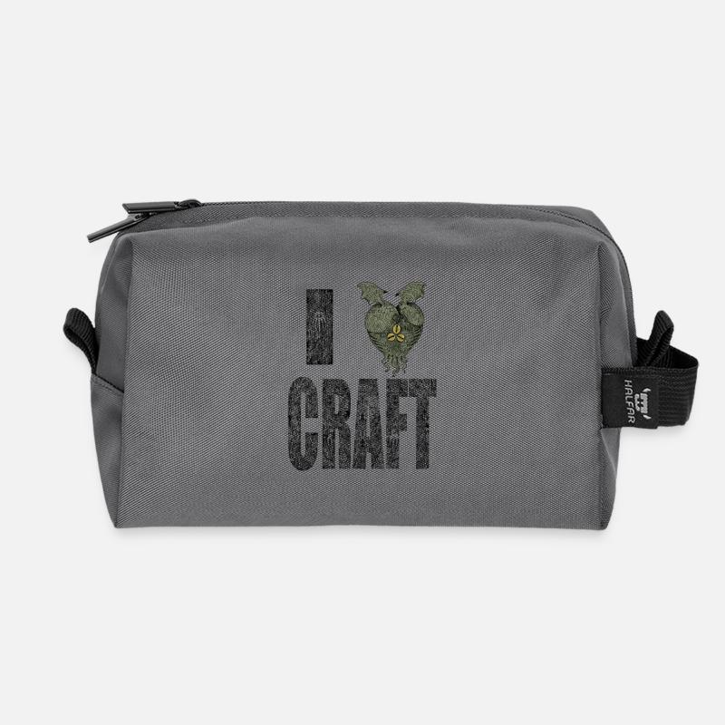 I Lovecraft - Recycelte Kulturtasche - Anthrazit