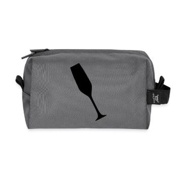 Sektglas - Champagnerglas - Recycelte Kulturtasche - Anthrazit - Vorne