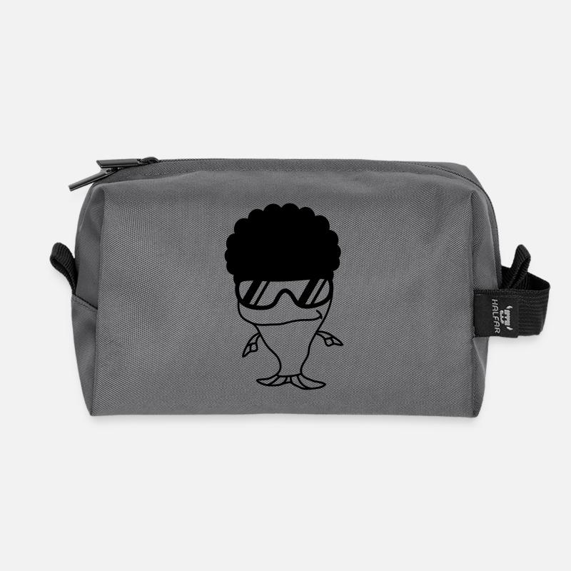 Funky Fish - Recycled Toiletry Zip Bag - anthracite