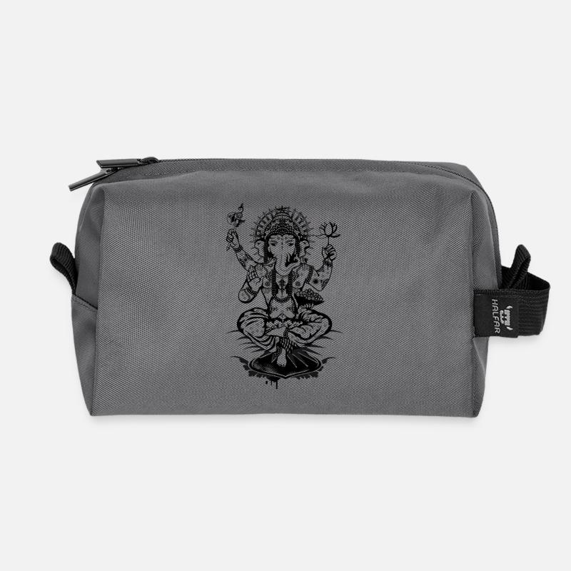 Ganesha ein Gott mit Elefantenkopf - Recycelte Kulturtasche - Anthrazit