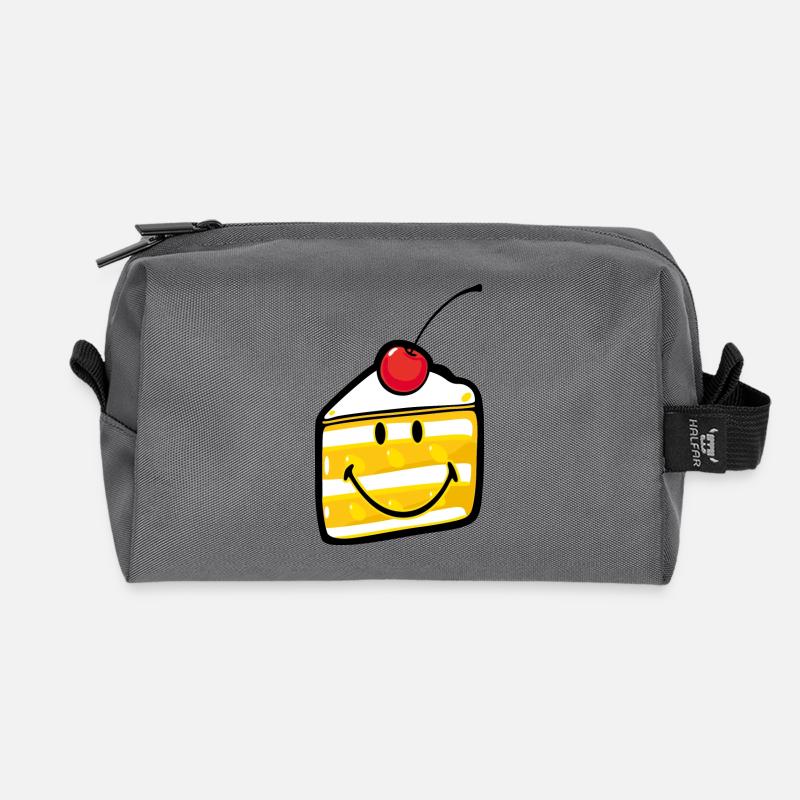 Smiley Cake - Recycelte Kulturtasche - Anthrazit