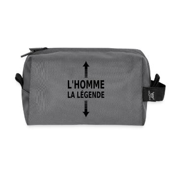 l'homme la légende - Recycled Toiletry Zip Bag - anthracite - Front