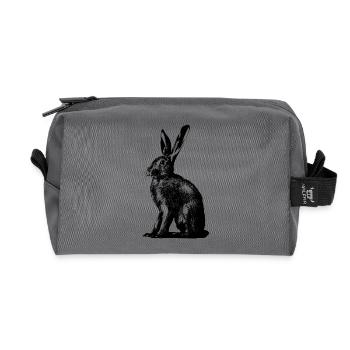 Feldhase / european hare / rabbit - Recycelte Kulturtasche - Anthrazit - Vorne