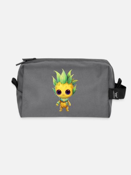 Alien Ananas Fusion: Punk-Frisur Außerirdischer - Recycelte Kulturtasche - Anthrazit