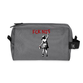 FCK NZS Filles contre le racisme Style d’art de rue - Trousse de toilette en tissu recyclé - anthracite - Devant
