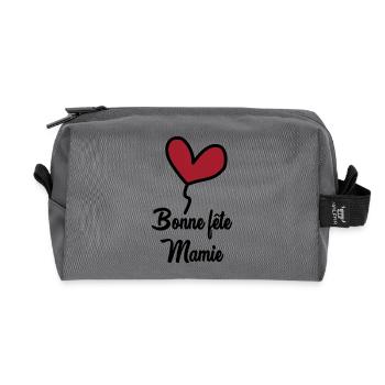 FÊTE DES MÈRES - Trousse de toilette en tissu recyclé - anthracite - Devant