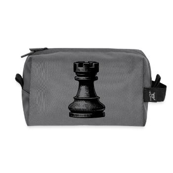 Jeu d’échecs Chess Figure Tower - Trousse de toilette en tissu recyclé - anthracite - Devant
