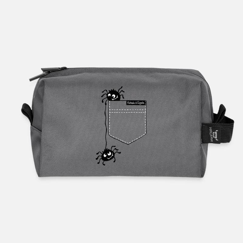 Spinnentierchen - Recycelte Kulturtasche - Anthrazit