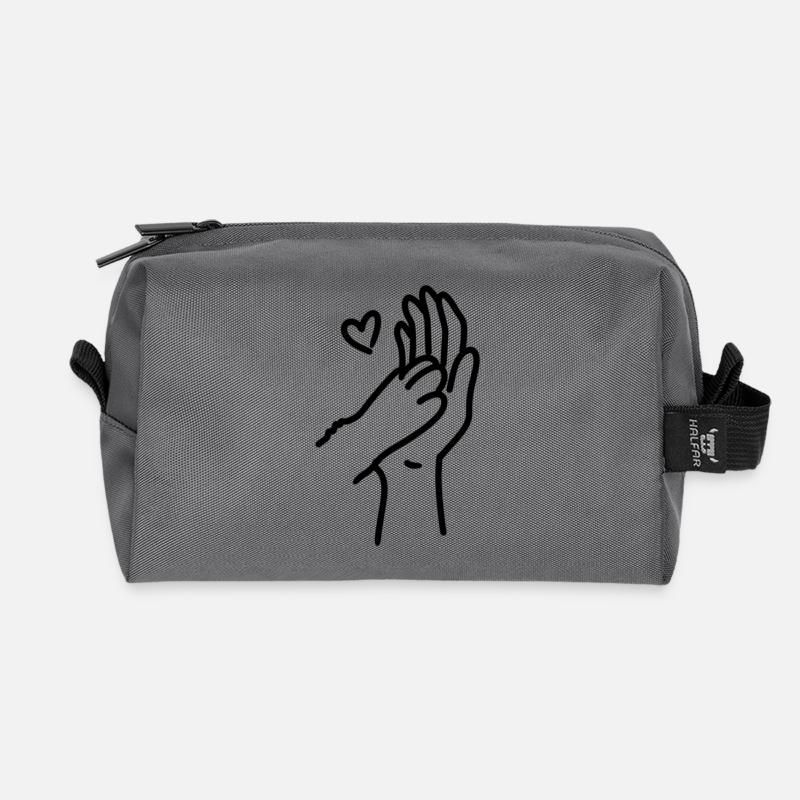 Hundeliebe - Recycelte Kulturtasche - Anthrazit