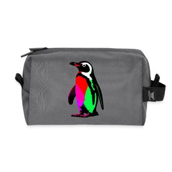 Penguin - Recycled Toiletry Zip Bag - anthracite - Front