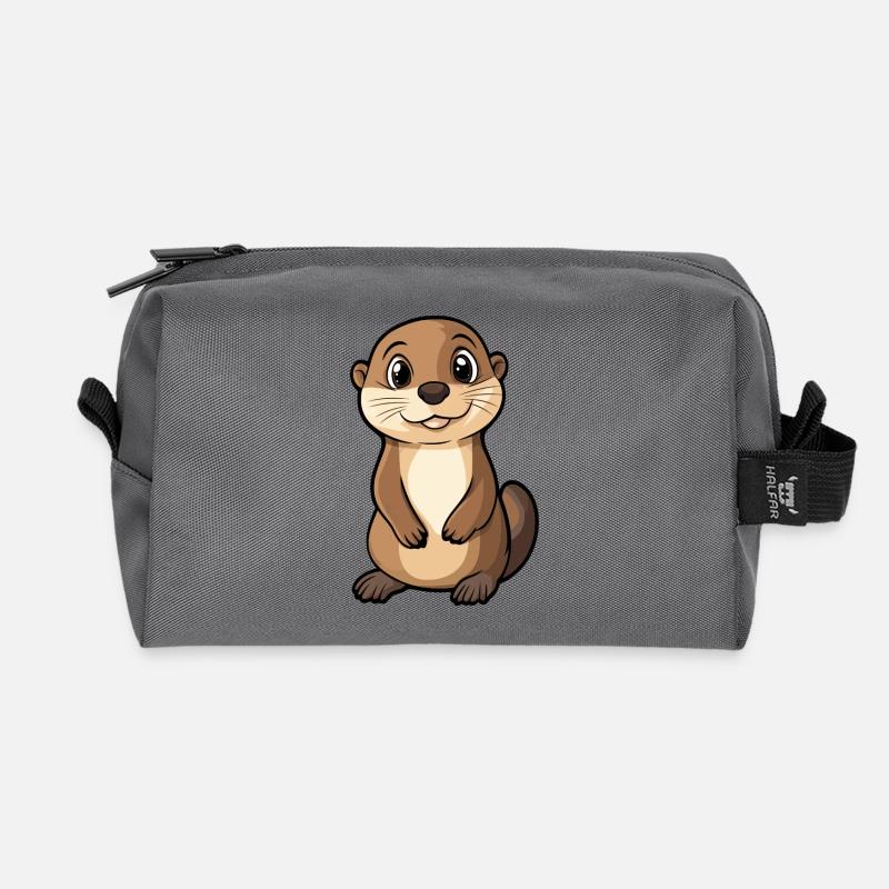 Otter - Recycelte Kulturtasche - Anthrazit
