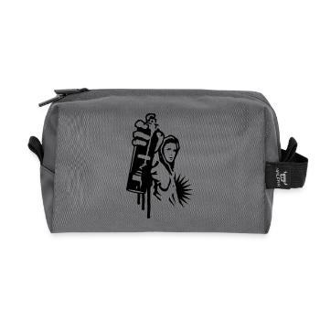 Graffiti Sprayer im urbanen Streetart-Stil - Recycelte Kulturtasche - Anthrazit - Vorne