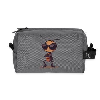 Fourmi classique cool - Trousse de toilette en tissu recyclé - anthracite - Devant