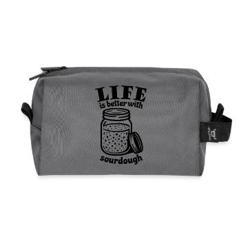 Life is better with sourdough - Recycelte Kulturtasche - Anthrazit - Vorne