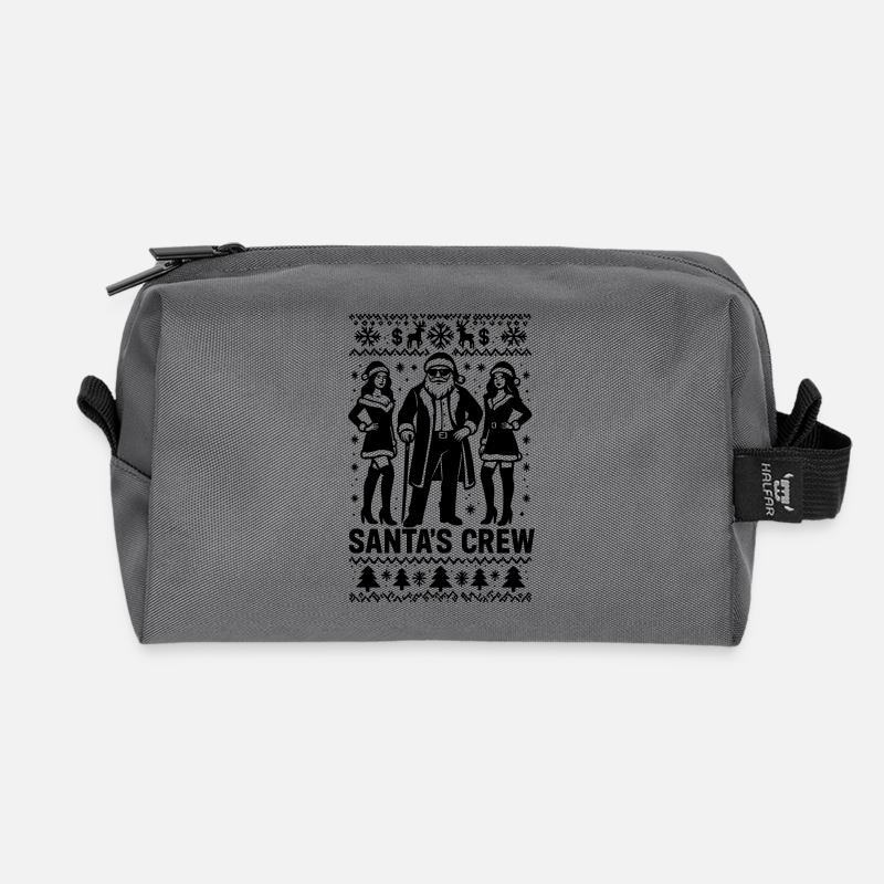 santas crew pimp nikolaus weihnachtsmann - Recycelte Kulturtasche - Anthrazit