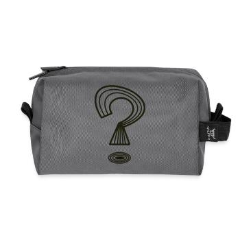 Question mark by Cean - Recycled Toiletry Zip Bag - anthracite - Front