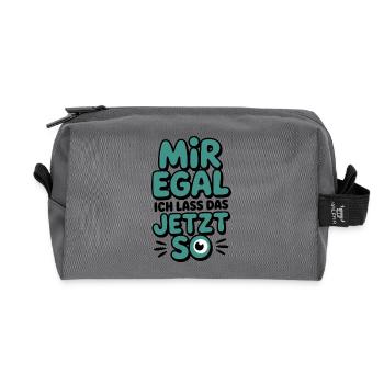 Je m’en fiche maintenant alors œil - Trousse de toilette en tissu recyclé - anthracite - Devant