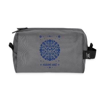 Krasne MDZ Folk Art Blau - Recycelte Kulturtasche - Anthrazit - Vorne