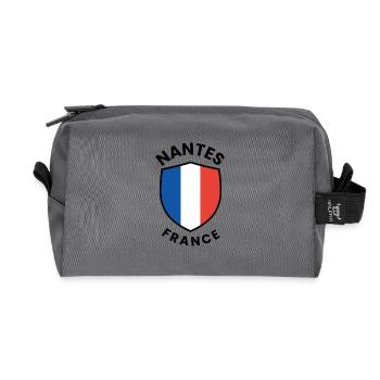 Motif du Bouclier de Nantes et de France - Trousse de toilette en tissu recyclé - anthracite - Devant