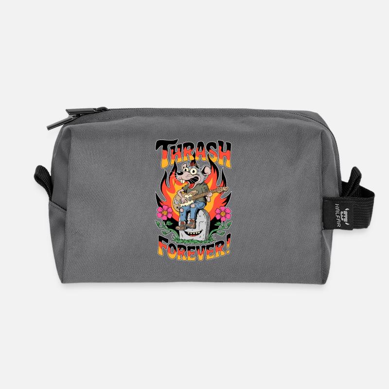 Thrash Forever - Recycled Toiletry Zip Bag - anthracite