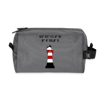 Phare de Red Sand - Voile - Skipper - Maritime - Trousse de toilette en tissu recyclé - anthracite - Devant