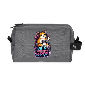 AFK en regardant K Pop - Trousse de toilette en tissu recyclé - anthracite - Devant