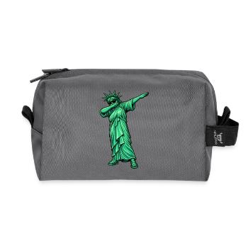 Dabbing Freiheitsstatue - Recycelte Kulturtasche - Anthrazit - Vorne