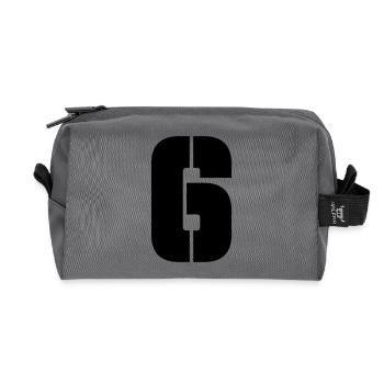 6 - Recycled Toiletry Zip Bag - anthracite - Front