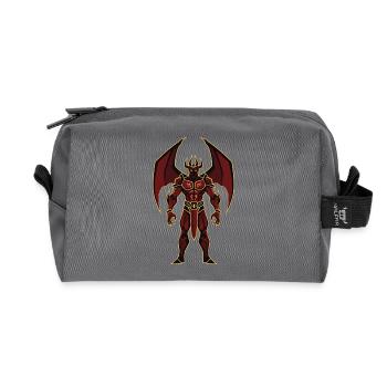 Teufel Dämon Maske Tod Fantasy Satan Halloween - Recycelte Kulturtasche - Anthrazit - Vorne