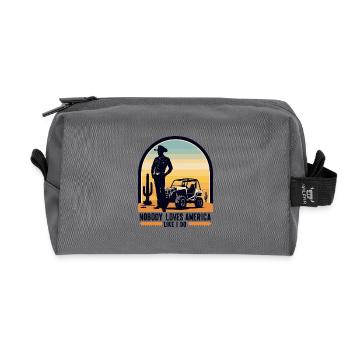 America Lovers - Recycled Toiletry Zip Bag - anthracite - Front