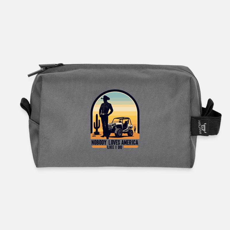 Amerika Liebhaber - Recycelte Kulturtasche - Anthrazit