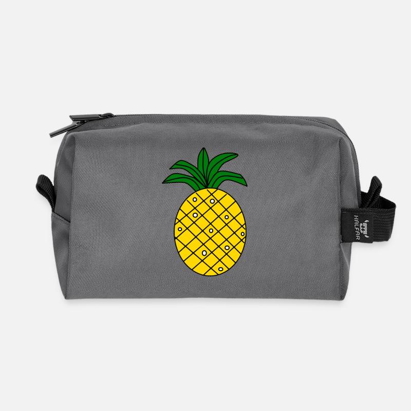 Ananas Sommer T-shirt - Recycelte Kulturtasche - Anthrazit