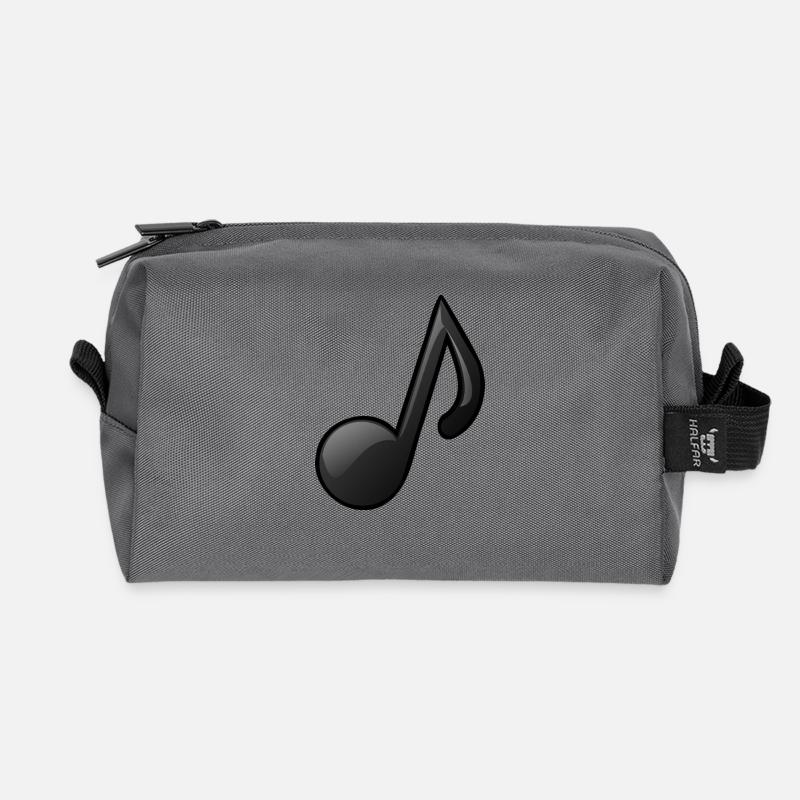 Music note - Recycled Toiletry Zip Bag - anthracite