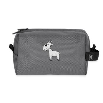 Goat Goat Buck - Recycled Toiletry Zip Bag - anthracite - Front