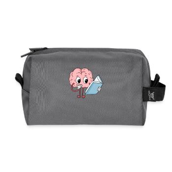 Lecture cérébrale - Trousse de toilette en tissu recyclé - anthracite - Devant