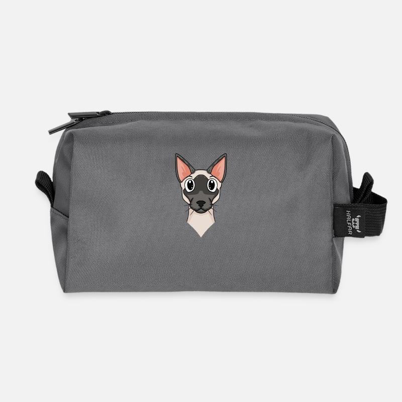 Siamkatze - Recycelte Kulturtasche - Anthrazit