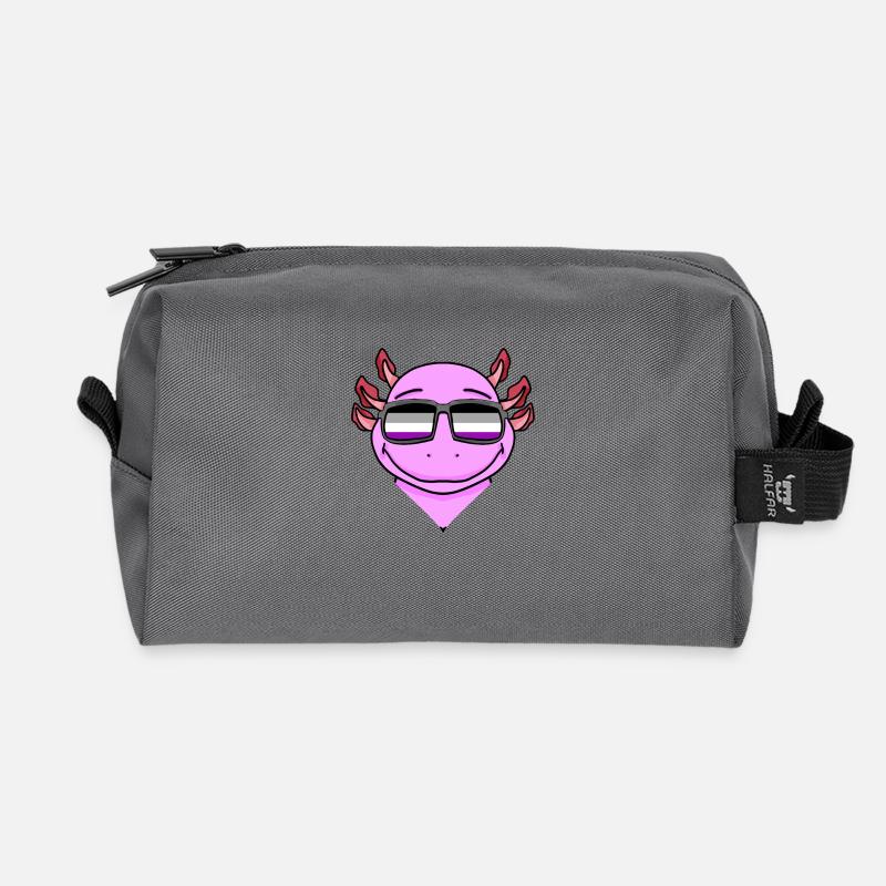 Asexuell Lgbt Axolotl Asexualität - Recycelte Kulturtasche - Anthrazit