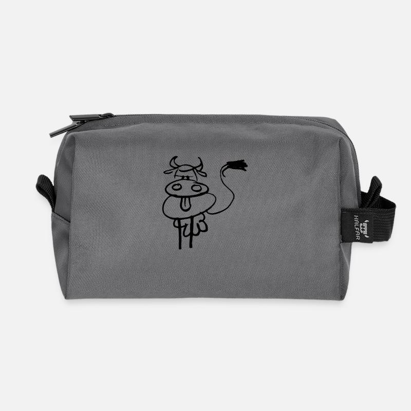 eine Kuh - Recycelte Kulturtasche - Anthrazit