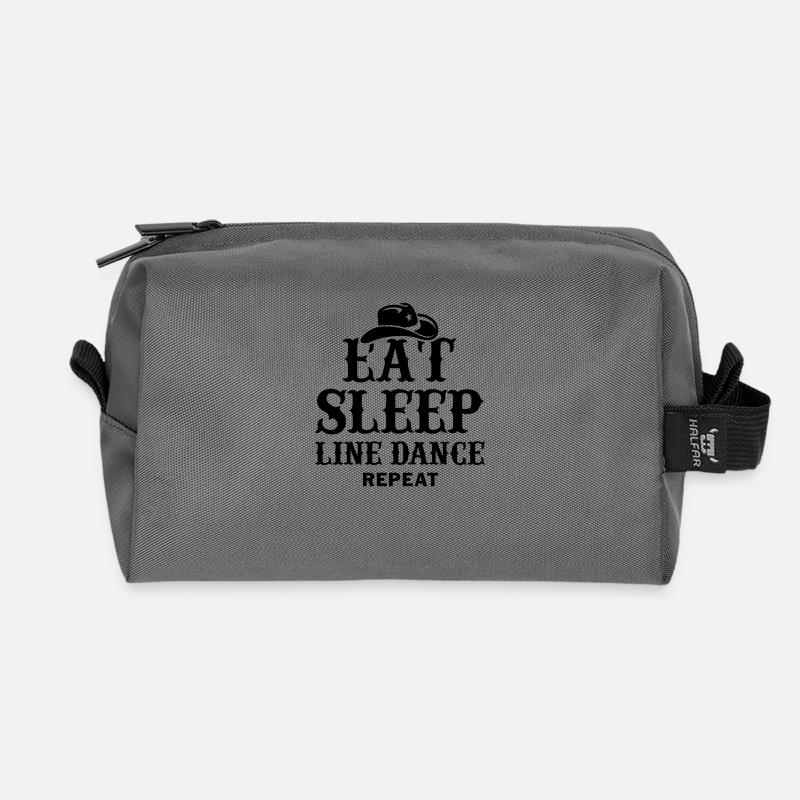 EAT SLEEP LINE DANCE - Recycelte Kulturtasche - Anthrazit