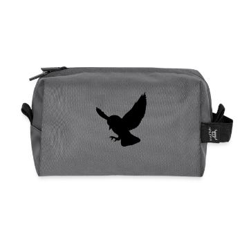 fliegender Vogel - Recycelte Kulturtasche - Anthrazit - Vorne